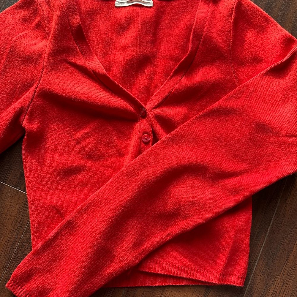 Urban Outfitters Cropped Tight Crew Neck Sweater